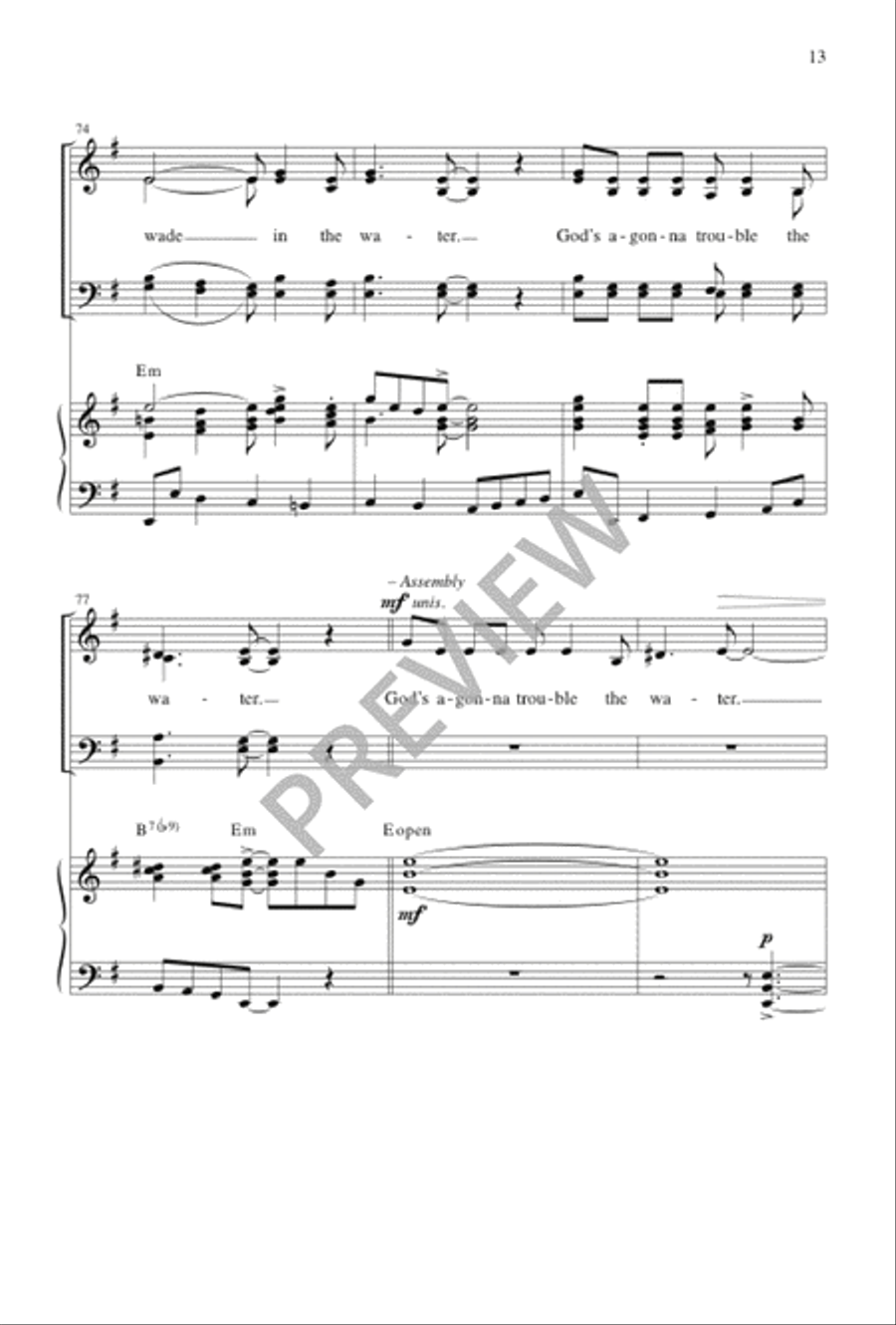 Wade in the Water 4-Part scores gallery preview page 14