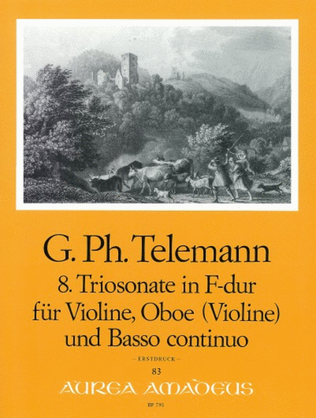 Book cover for 8th Trio sonata F major TWV 42:F12