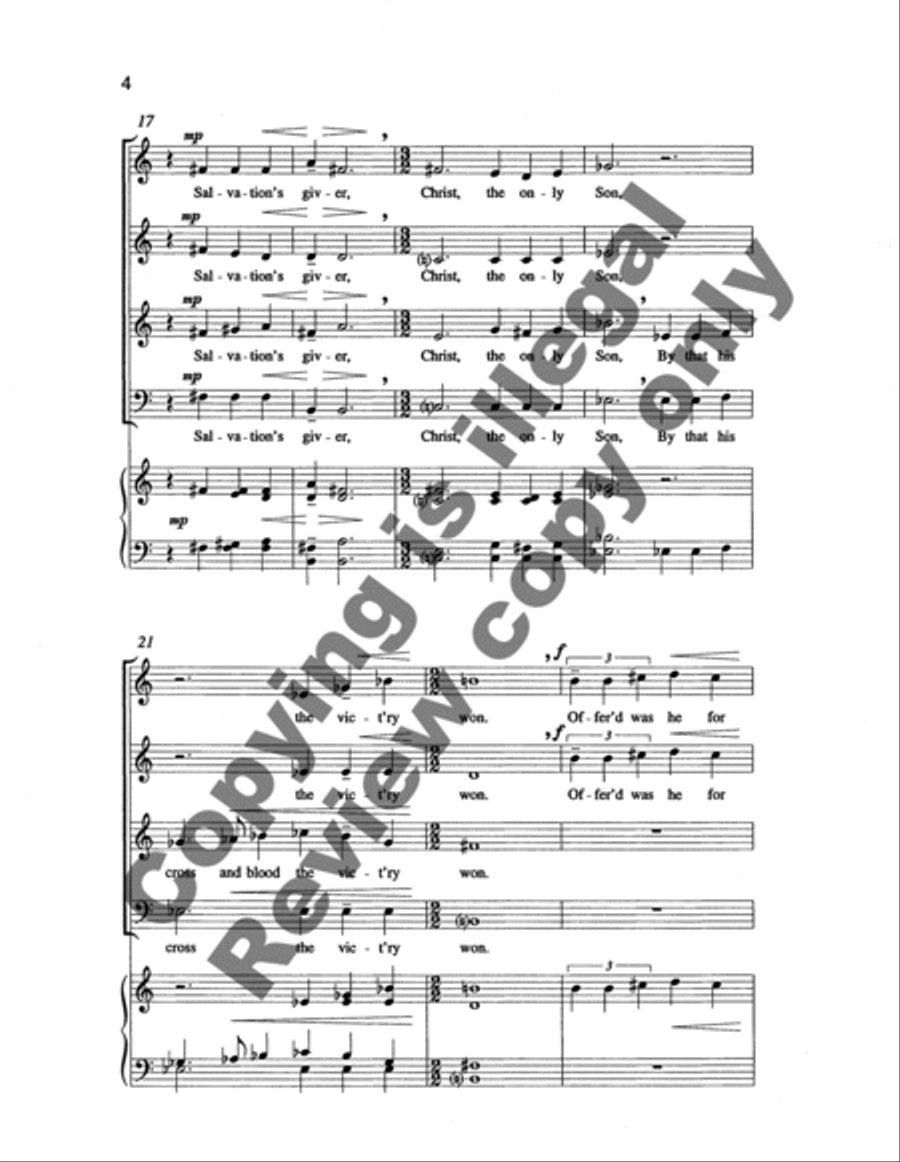Draw Nigh, and Take the Body of the Lord 4-Part scores gallery preview page 8