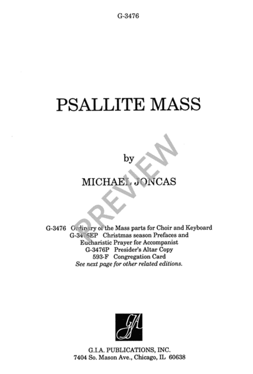 Psallite Mass - Choral / Accompaniment edition