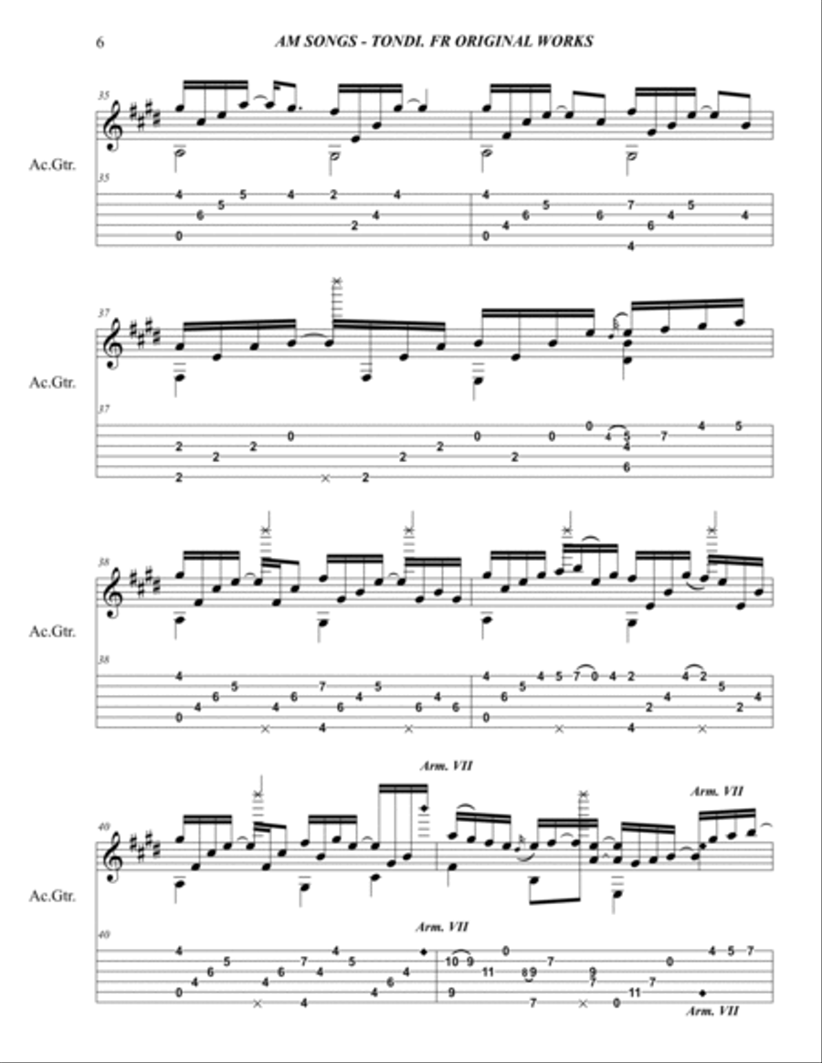 AM Songs Acoustic Guitar scores gallery preview page 6