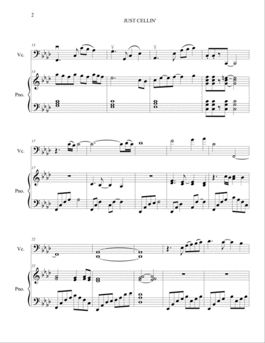 Just Cellin' Piano scores gallery preview page 4
