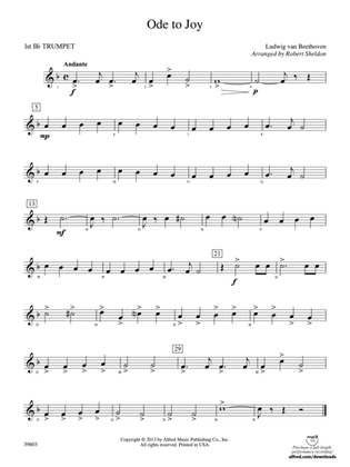 Ode to Joy: 1st B-flat Trumpet