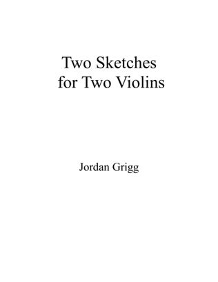 Book cover for Two Sketches for Two Violins