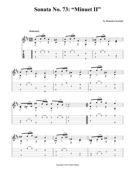 Sonata No. 73: “Minuet II” image number null