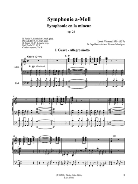 Symphonie en la mineur op. 24 (für Orgel)