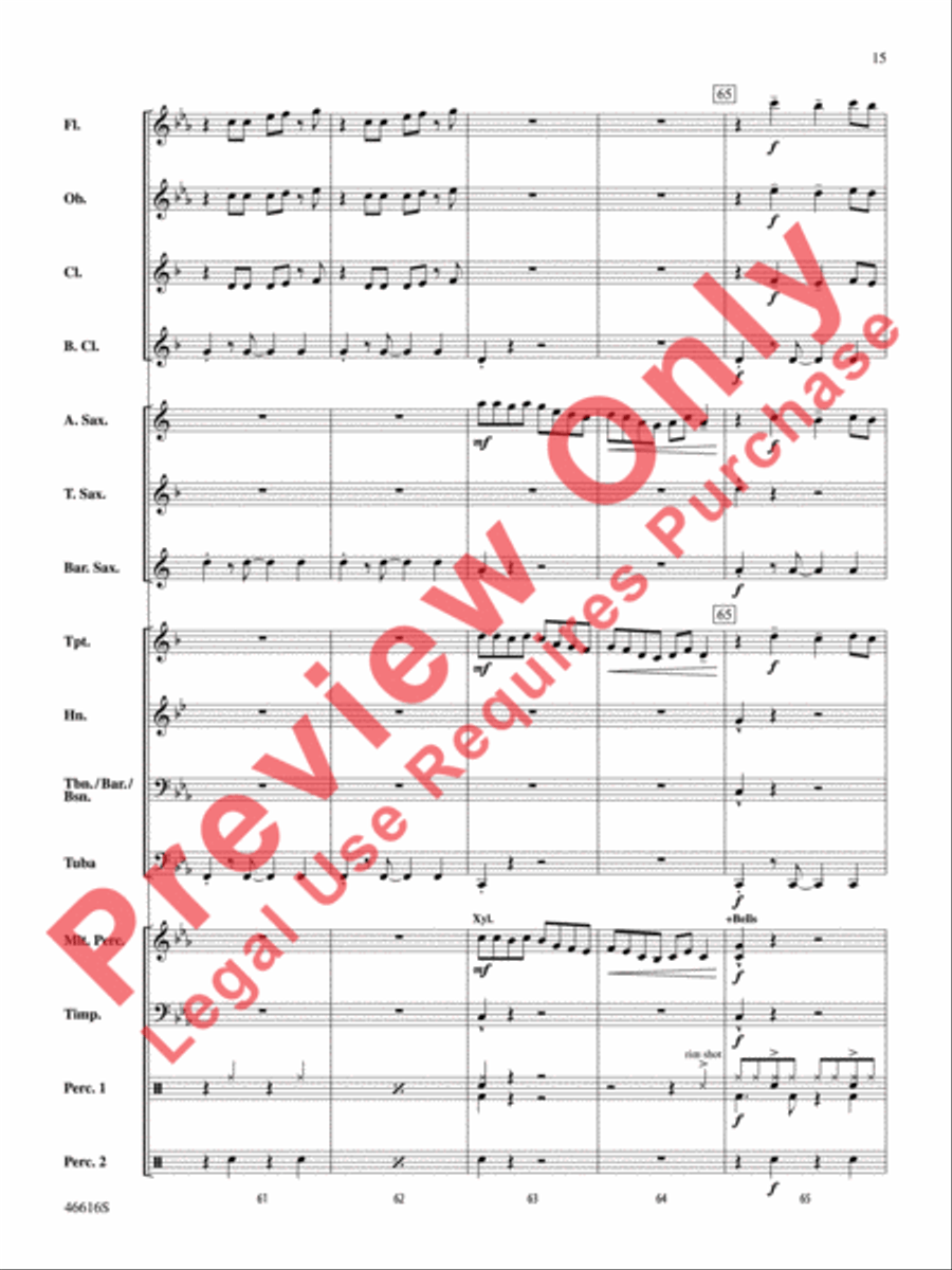 Feel It Still Feel It Still Concert Band scores gallery preview page 16