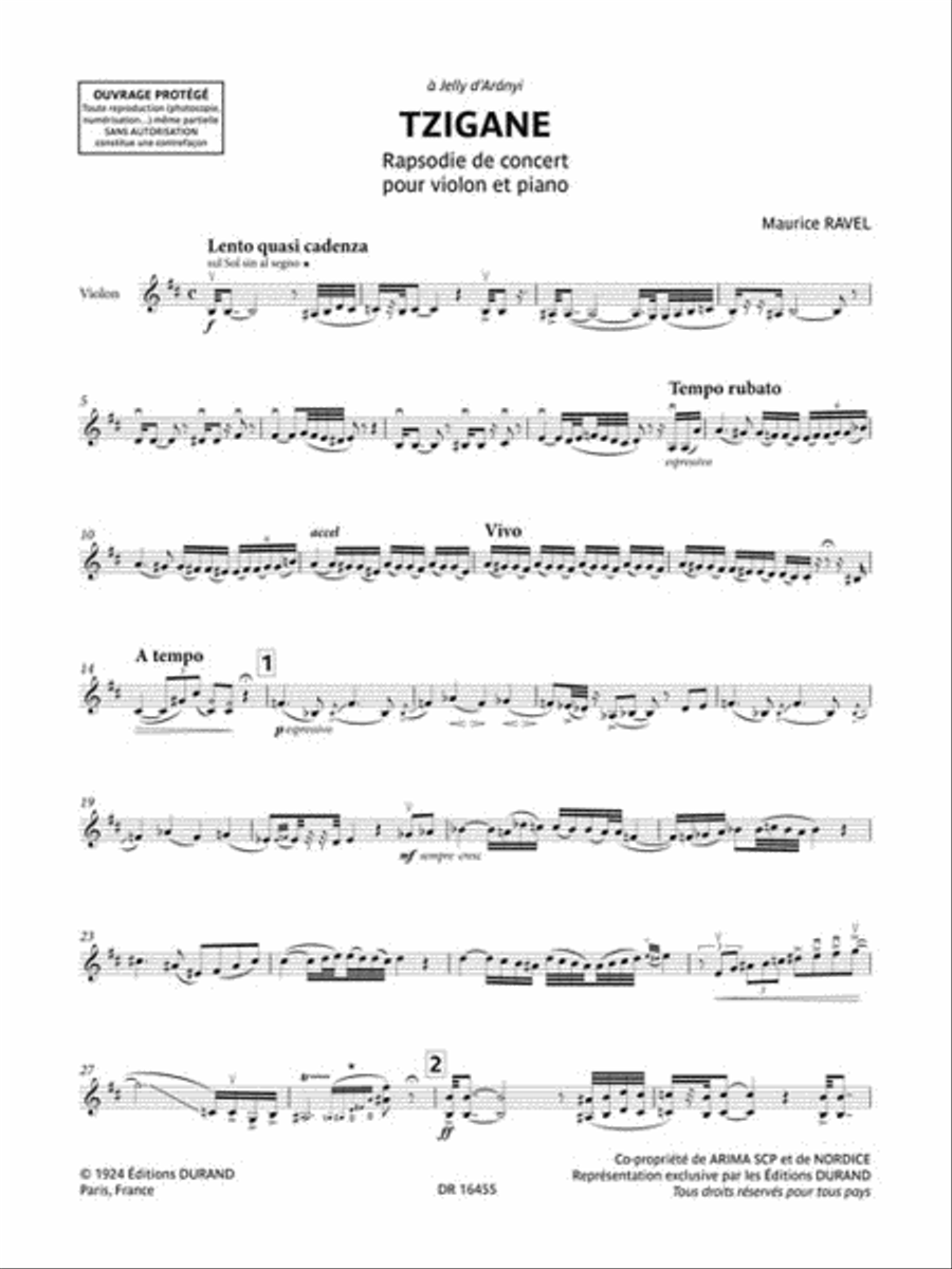 Tzigane Violin Solo scores gallery preview page 4