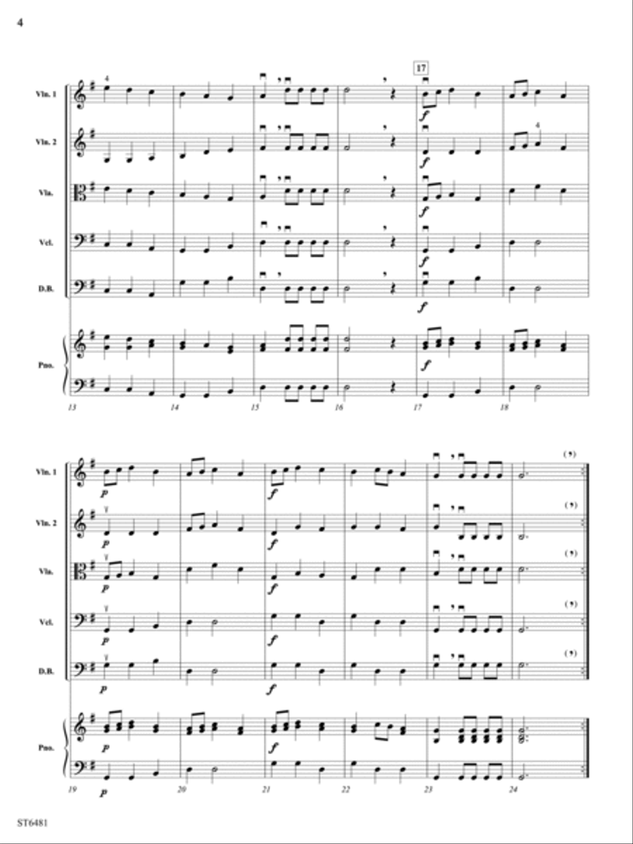 Water Music: Score String Orchestra scores gallery preview page 4