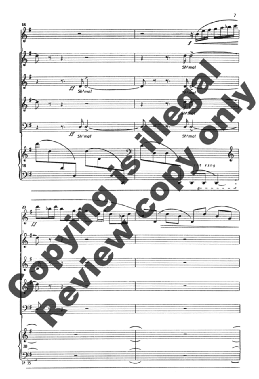 A Song for Chanukah (Full/Choral Score) image number null