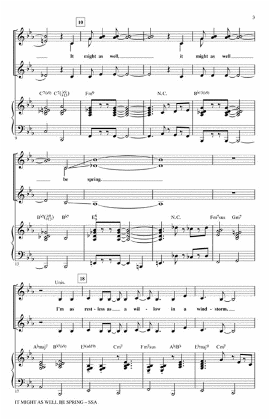 It Might as Well Be Spring SSA scores gallery preview page 3