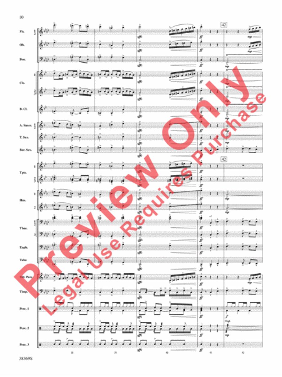 Man of La Mancha Concert Band scores gallery preview page 11