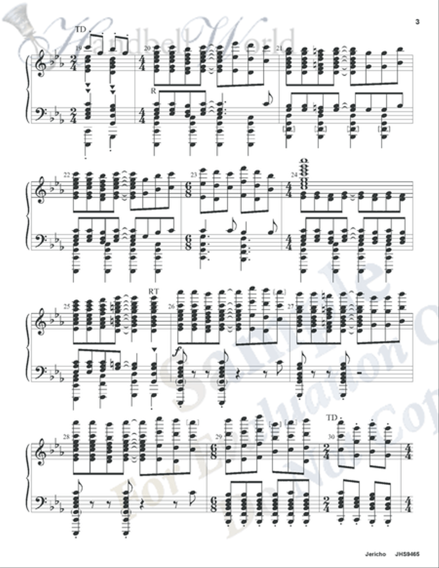 Jericho Jericho Handbell Choir scores gallery preview page 6
