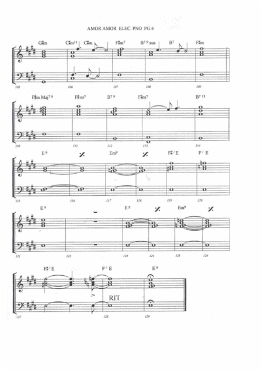 Amor (amor, Amor, Amor) Piano scores gallery preview page 3
