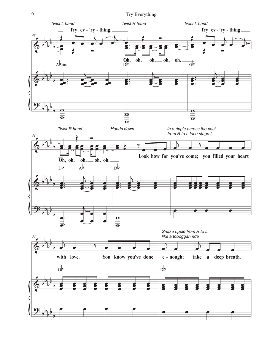 Try Everything Unison Choir scores gallery preview page 6