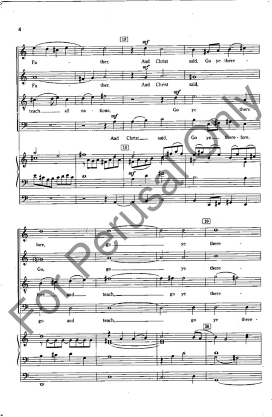 Go Ye Therefore And Teach All Nations 4-Part scores gallery preview page 3