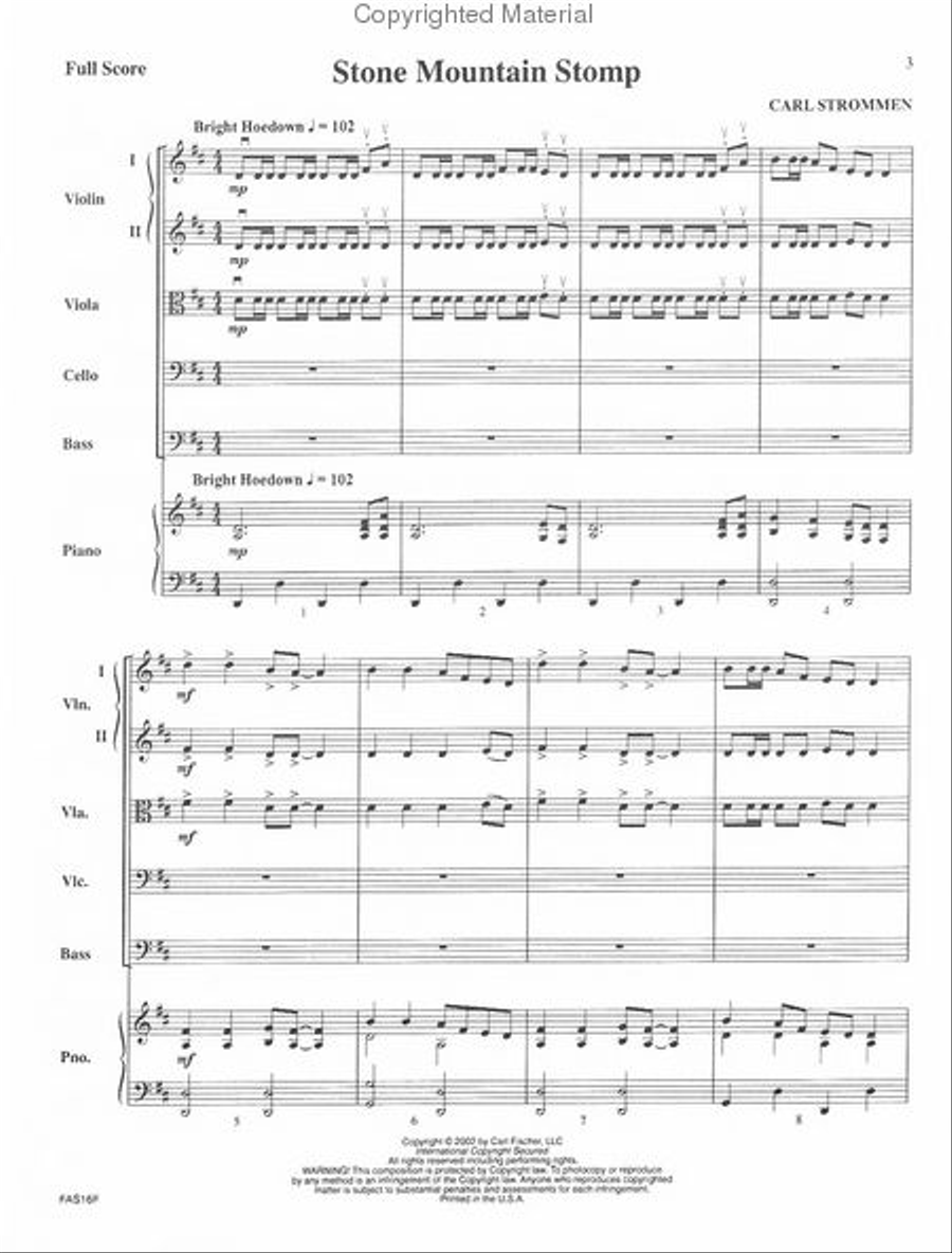 Stone Mountain Stomp Stone Mountain Stomp String Orchestra scores gallery preview page 2