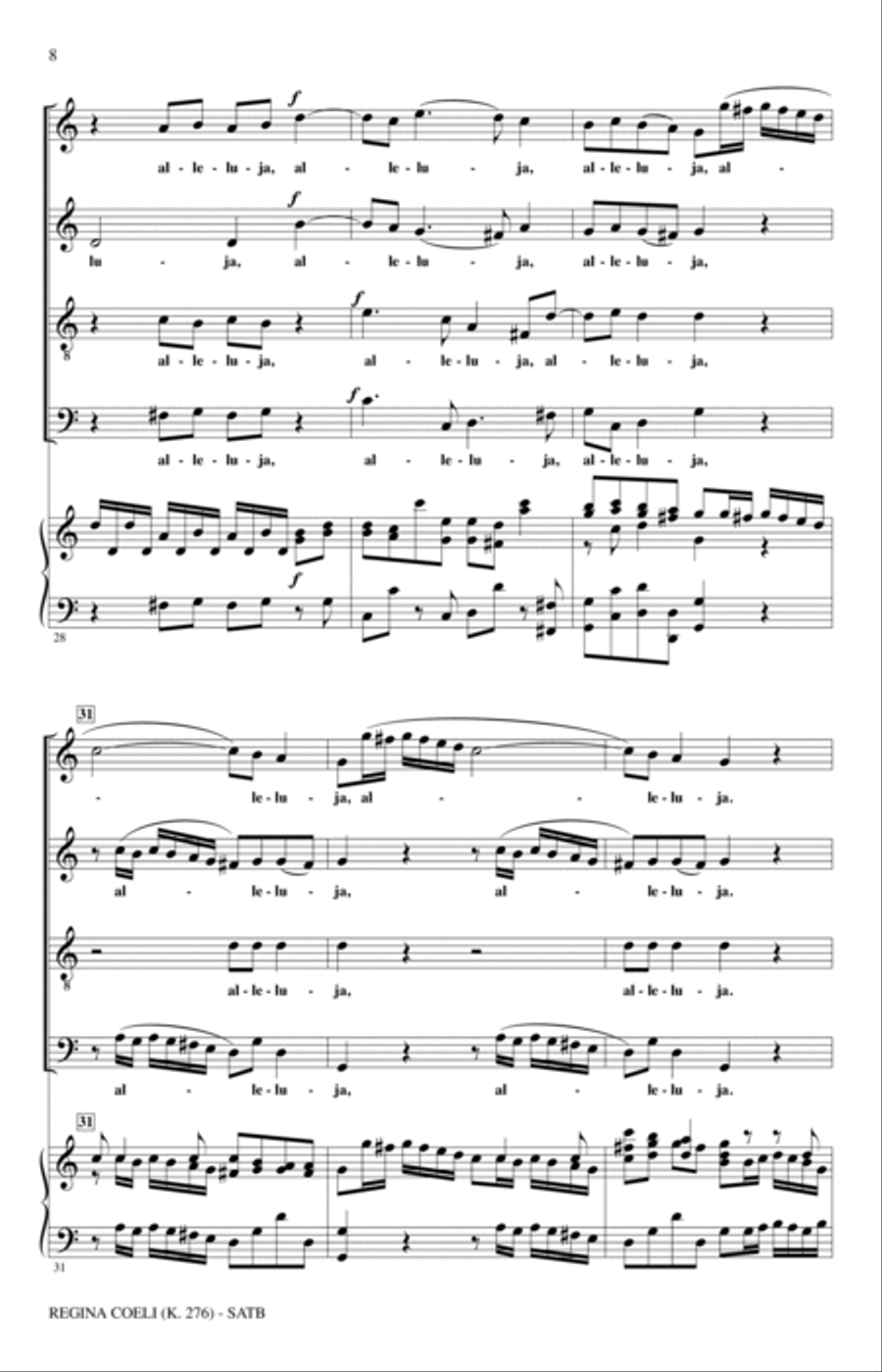 Regina Coeli KV276 Regina Coeli KV276 4-Part scores gallery preview page 6