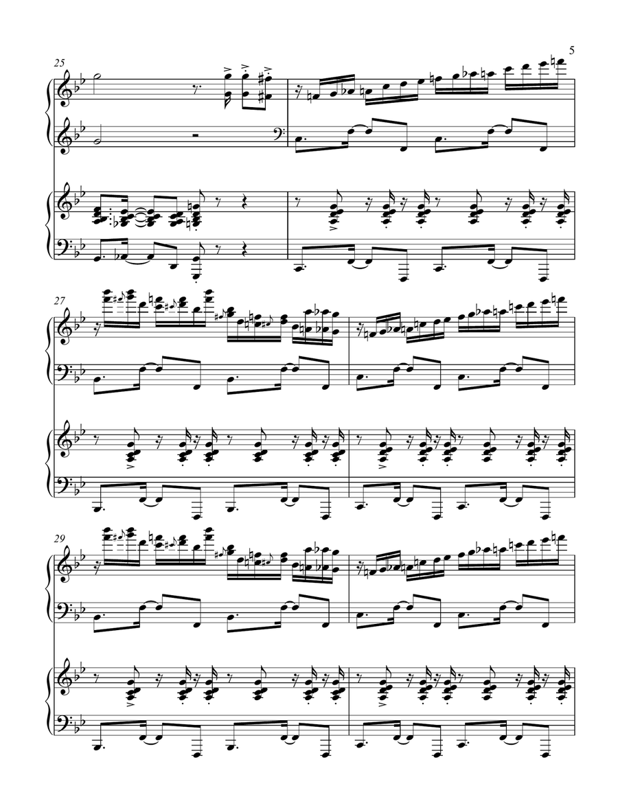 Iraqi Samba- by Travelian Raphael Sako Piano scores gallery preview page 5