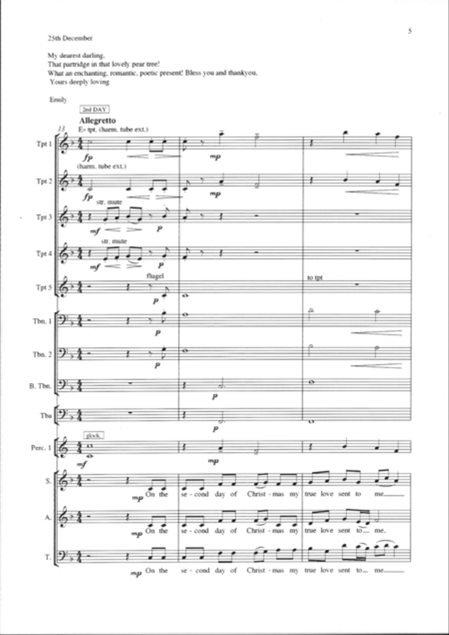 The 12 Days of Christmas The 12 Days of Christmas 4-Part scores gallery preview page 3