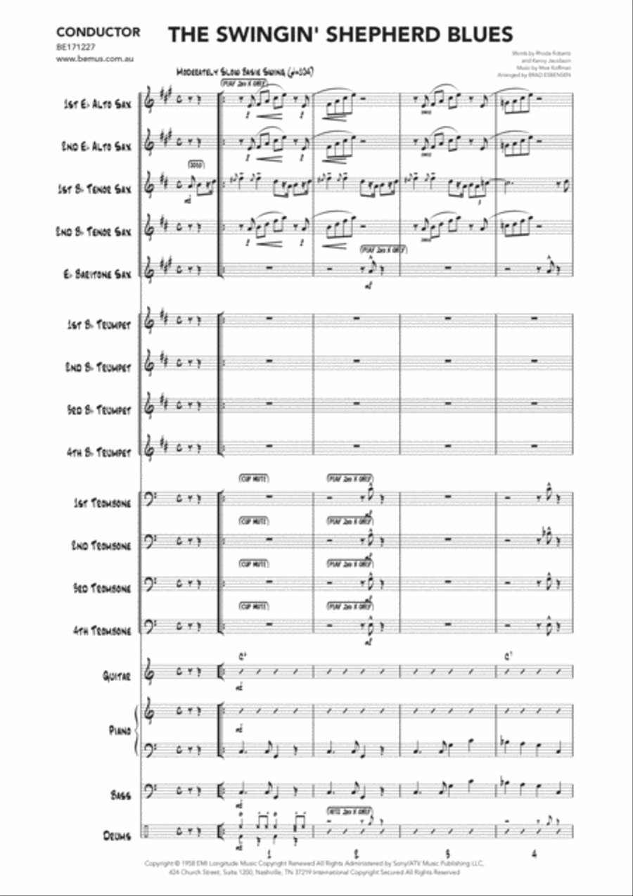 The Swingin' Shepherd Blues Jazz Ensemble scores gallery preview page 3