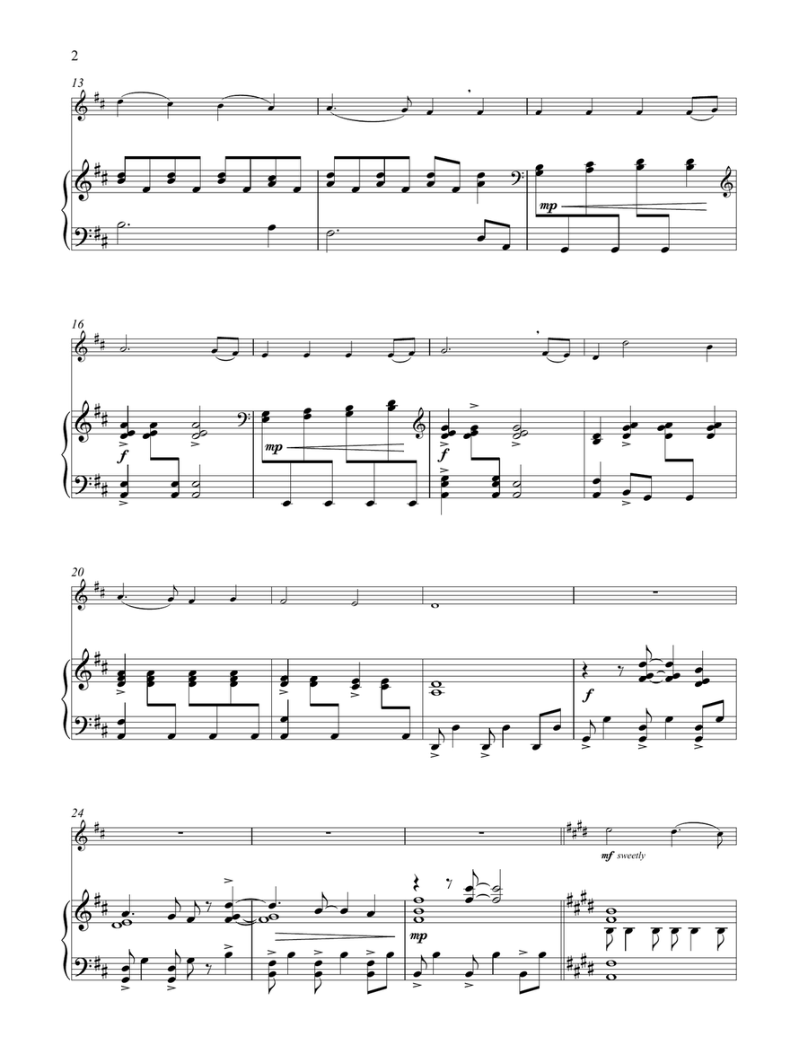 Joy To The World Flute Solo scores gallery preview page 2
