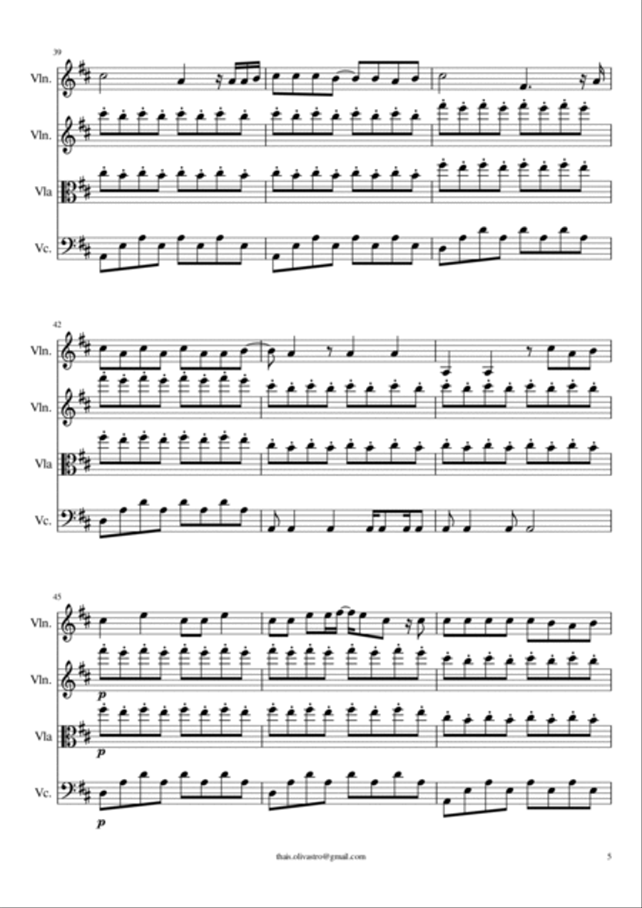 Deja Vu String Quartet scores gallery preview page 5