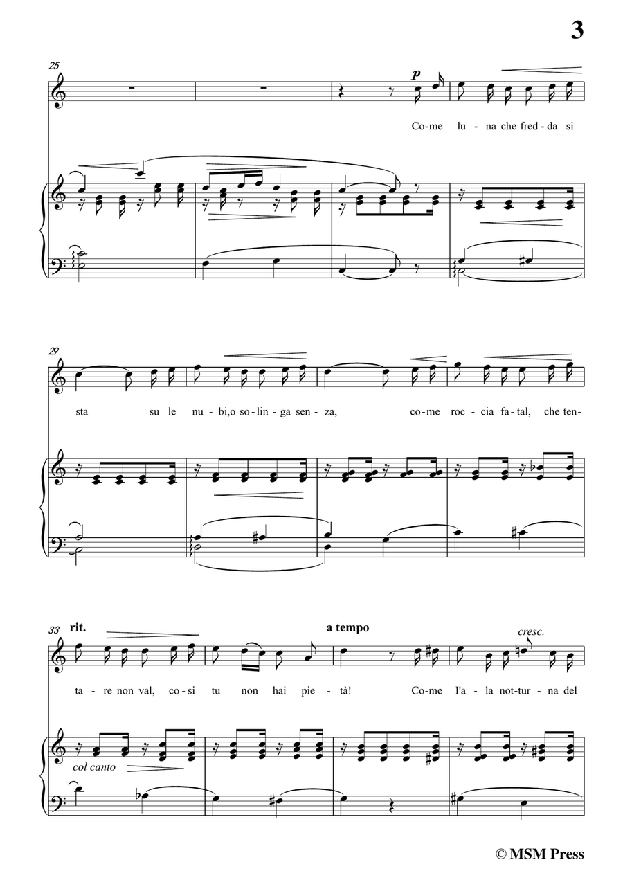 Tosti-Io voglio amarti! In C Major,for Voice and Piano Piano, Vocal scores gallery preview page 5