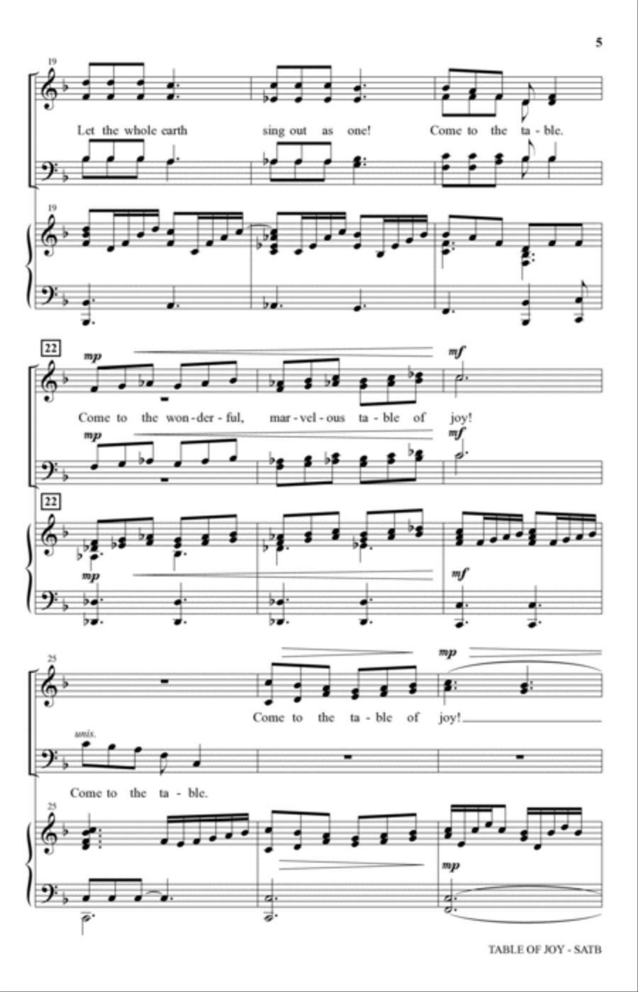 Table Of Joy 4-Part scores gallery preview page 3