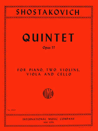 Book cover for Quintet in G minor, Op. 57