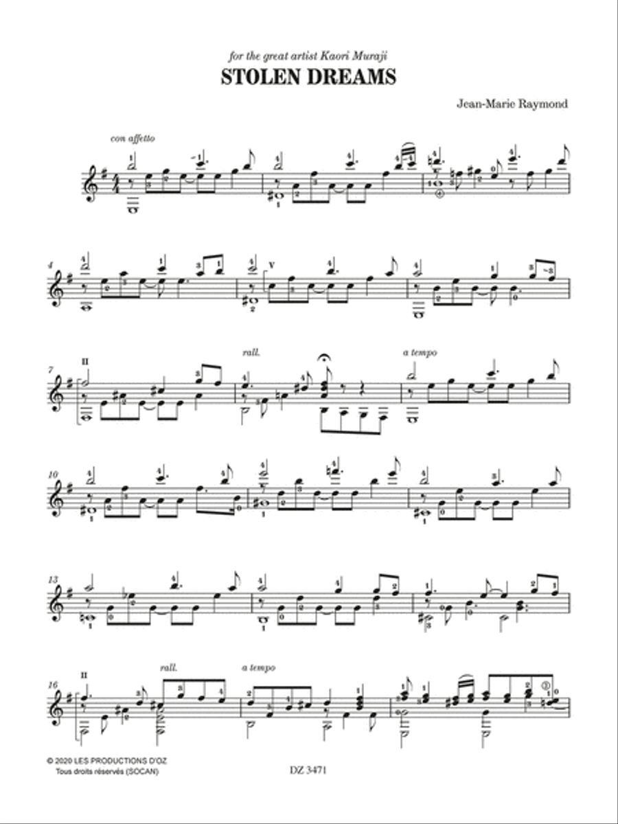 Stolen Dreams Classical Guitar scores gallery preview page 2