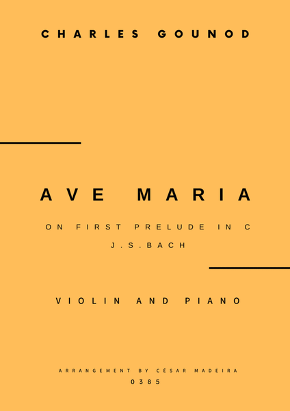 Ave Maria by Bach/Gounod - Violin and Piano (Full Score) image number null
