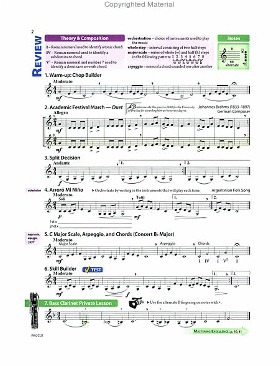 Tradition of Excellence Book 2 - Bb Bass Clarinet Concert Band Methods scores gallery preview page 4