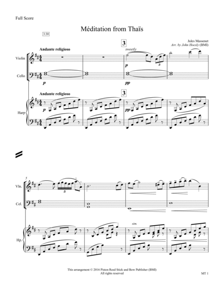 Méditation from Thaïs- violin solo with chamber ensemble image number null
