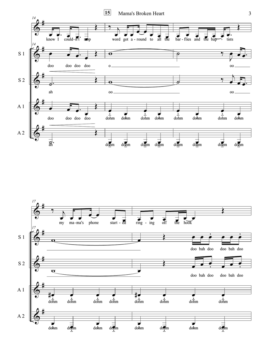 Mama's Broken Heart Mama's Broken Heart SSA scores gallery preview page 3