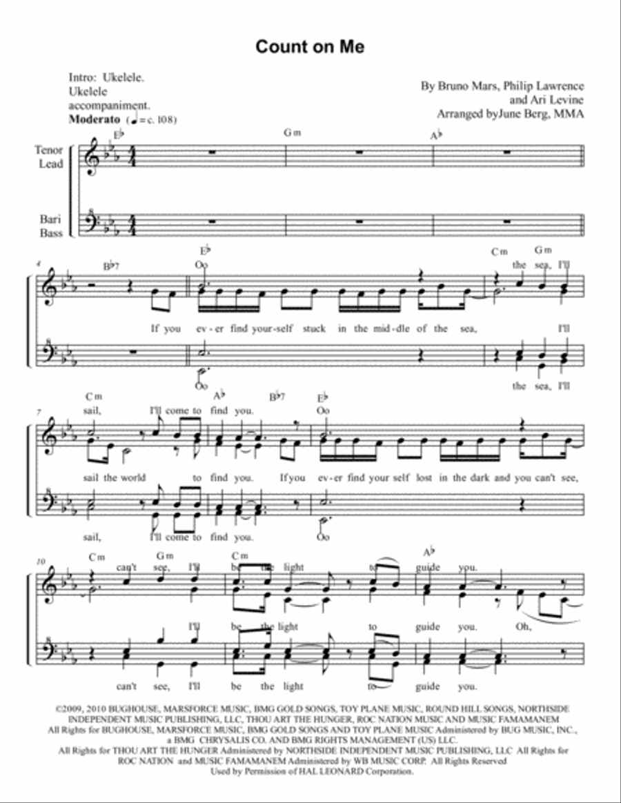 Count On Me SSAA scores gallery preview page 1