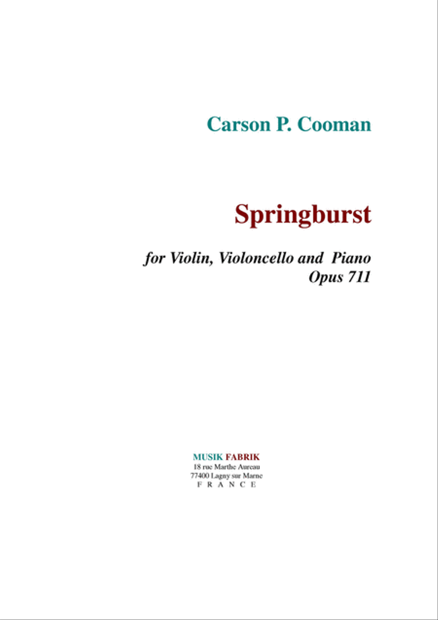Springburst Piano Trio scores gallery preview page 1
