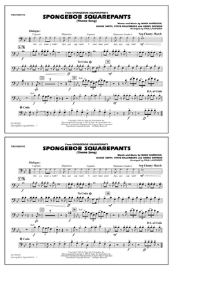 Book cover for Spongebob Squarepants (Theme Song) (arr. Paul Lavender) - Trombone