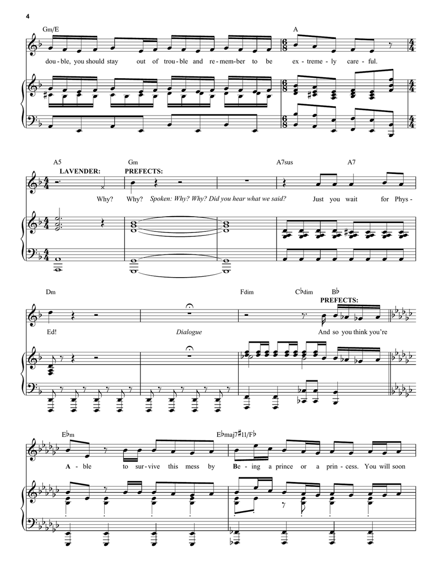 School Song (from the Netflix movie Matilda The Musical) Voice scores gallery preview page 4