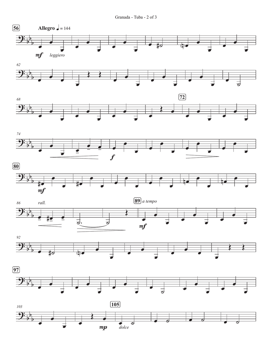 Granada - Tuba Brass Quintet scores gallery preview page 2