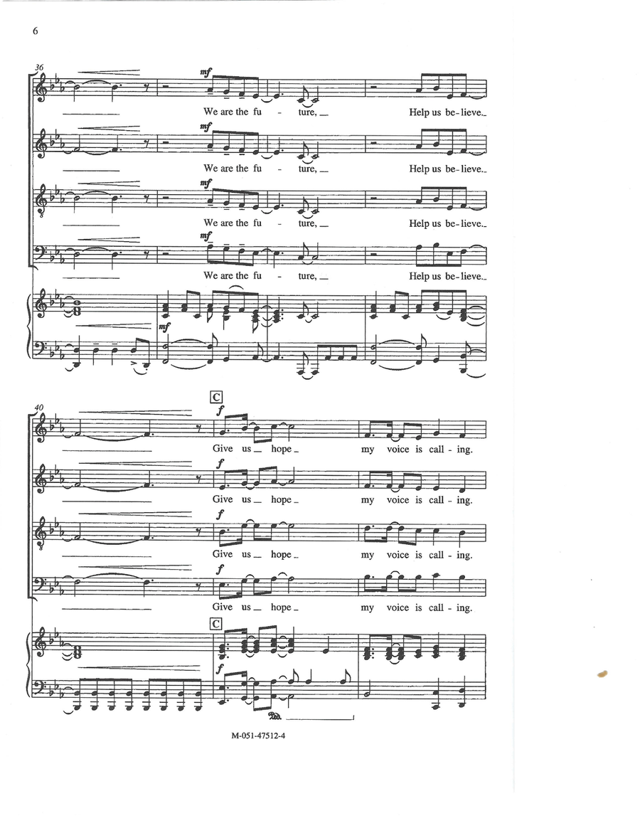 Give Us Hope 4-Part scores gallery preview page 6