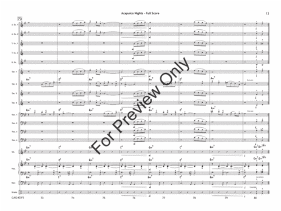 Acapulco Nights Acapulco Nights Jazz Ensemble scores gallery preview page 14