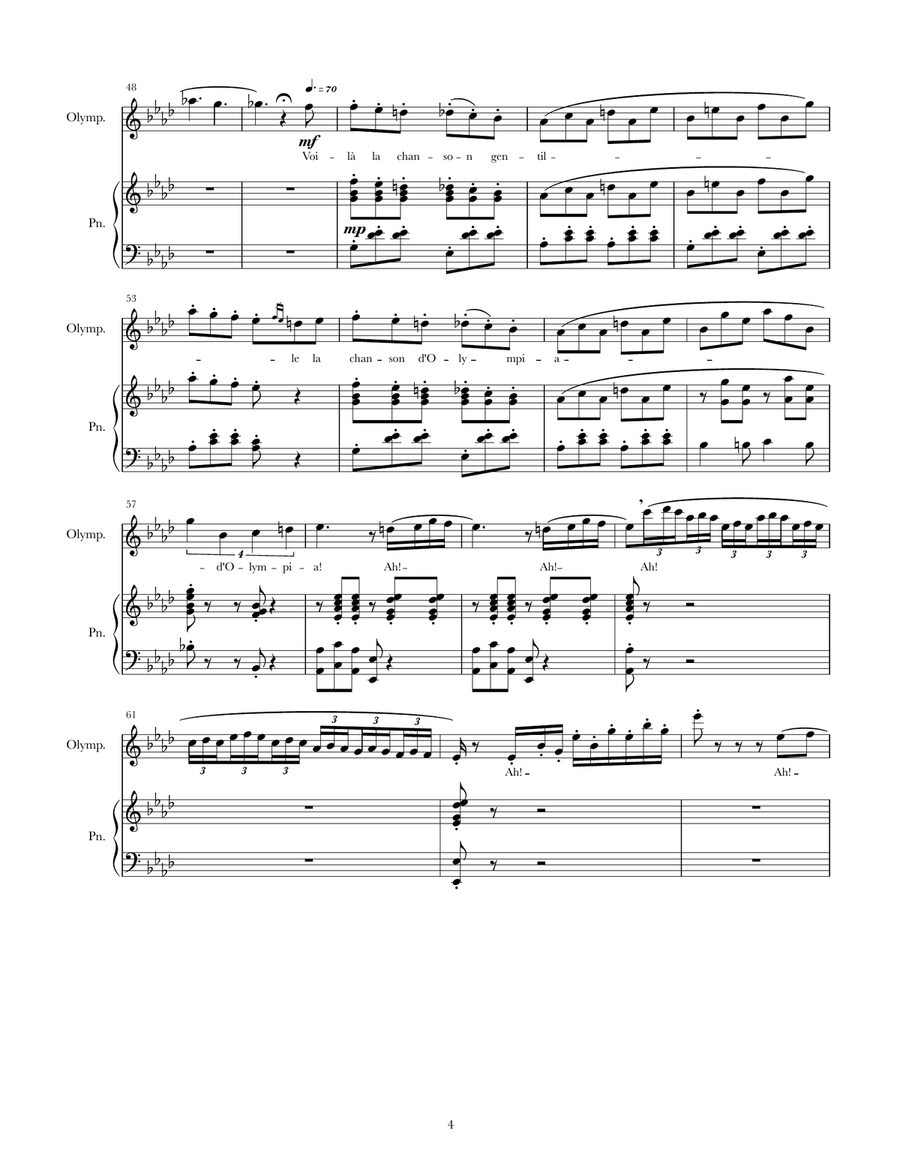 L'oiseaux Dans la Charmille (Doll's Aria) Small Ensemble scores gallery preview page 4