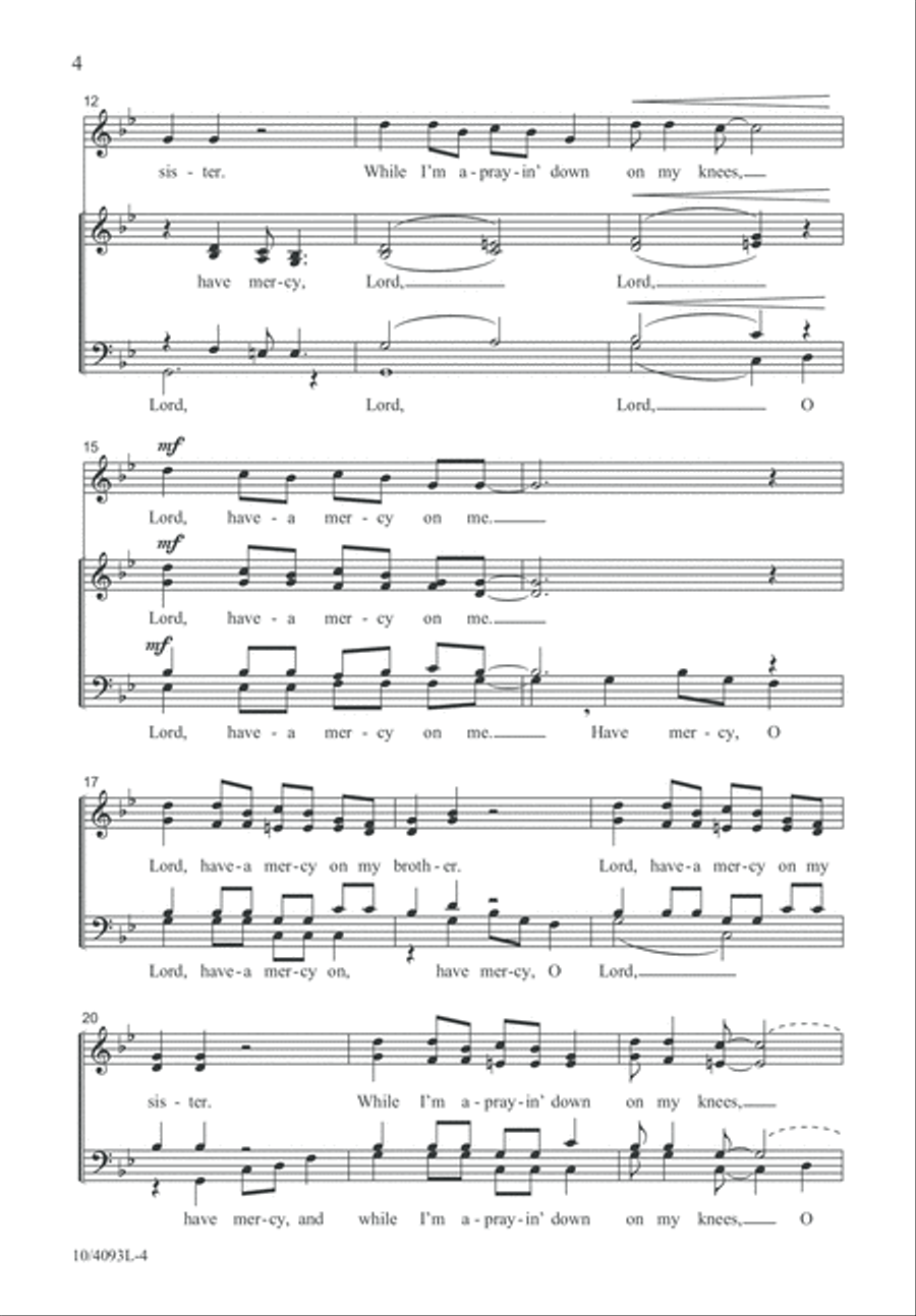 Lord, Have Mercy 4-Part scores gallery preview page 5