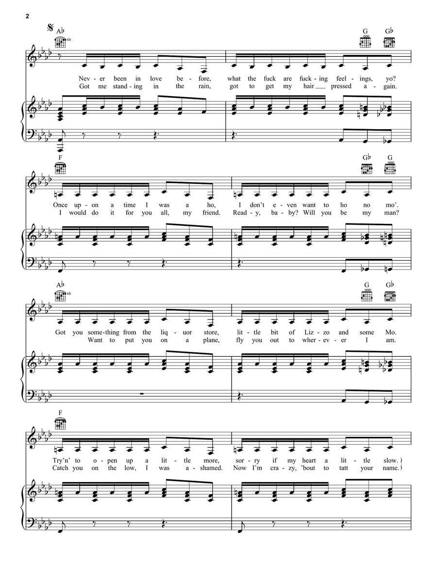 Cuz I Love You Cuz I Love You Piano, Vocal, Guitar scores gallery preview page 2