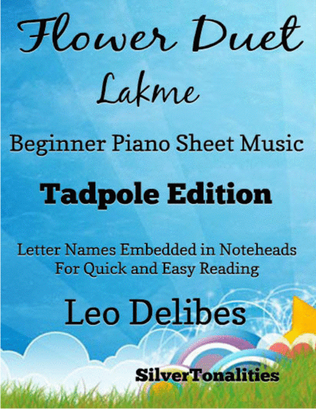 Book cover for Flower Duet Lakme Beginner Piano Sheet Music 2nd Edition