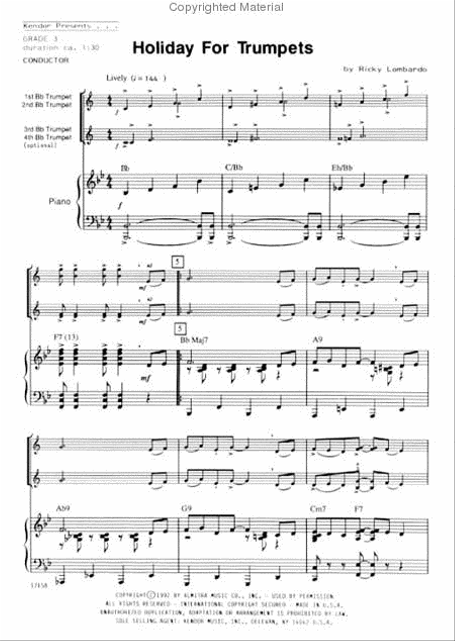 Holiday For Trumpets Holiday For Trumpets B-Flat Trumpet scores gallery preview page 2