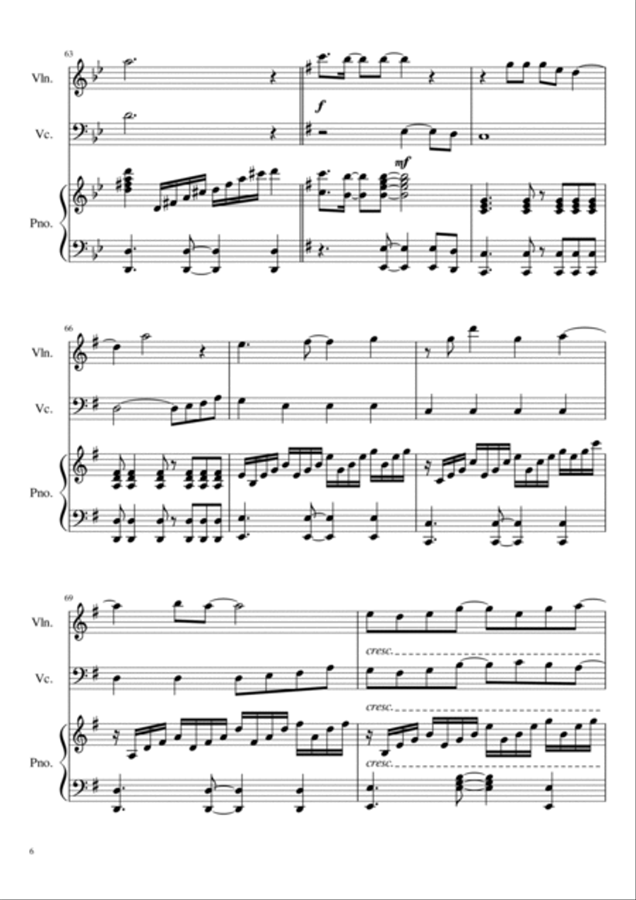 Show Yourself - Score Only Piano Trio scores gallery preview page 6