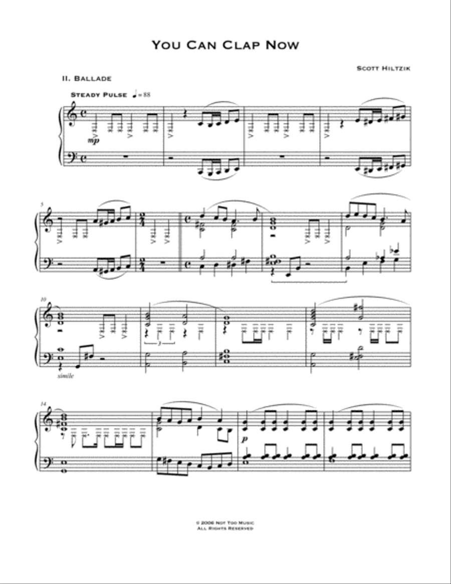 You Can Clap Now Piano Solo scores gallery preview page 5