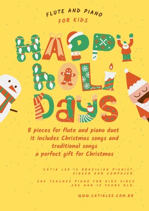 Book cover for Happy Holidays Flute and Piano Duet Album